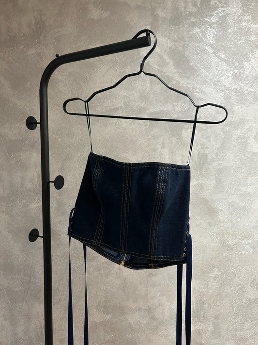 Adjustable Denim Tube Top