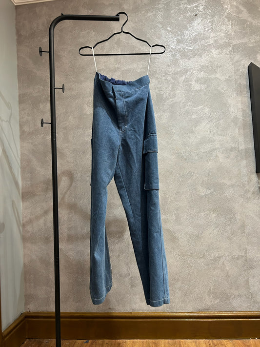 Denim Cargo Pants