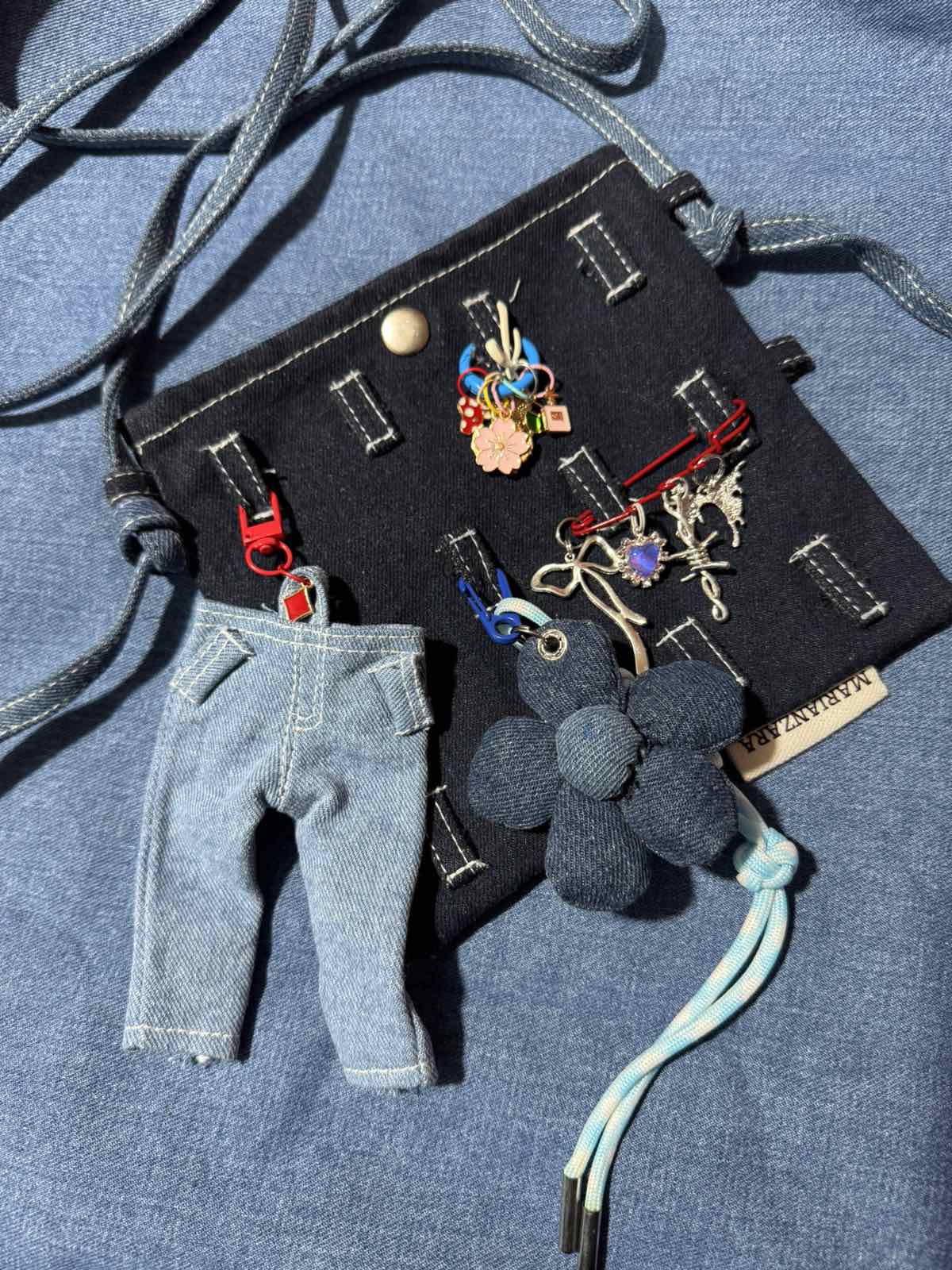 Messenger Bag with Charms