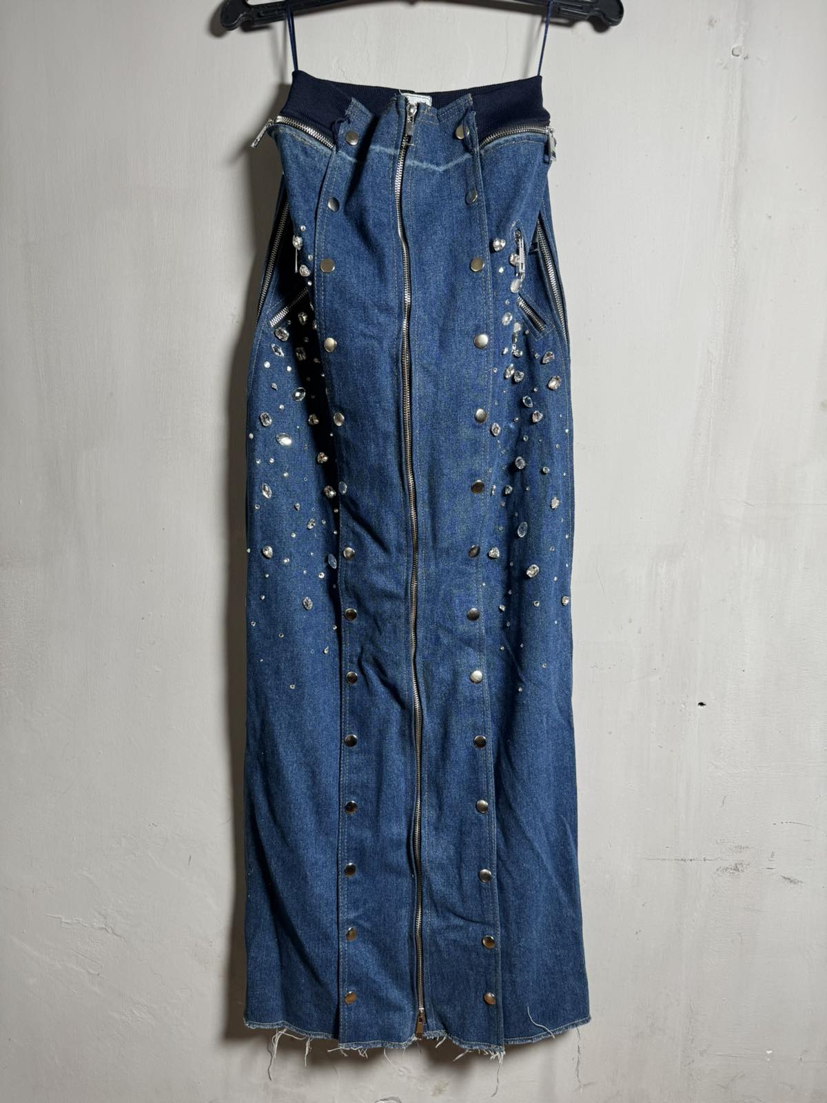 Embellished Denim Skirt