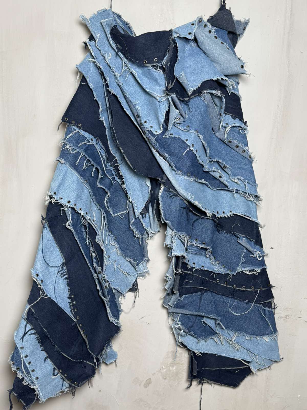 Layered Denim Pants