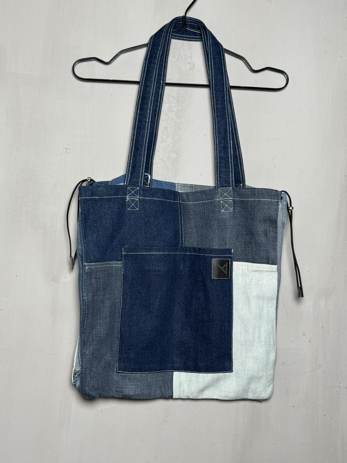 Expandable Parisukat Denim Tote