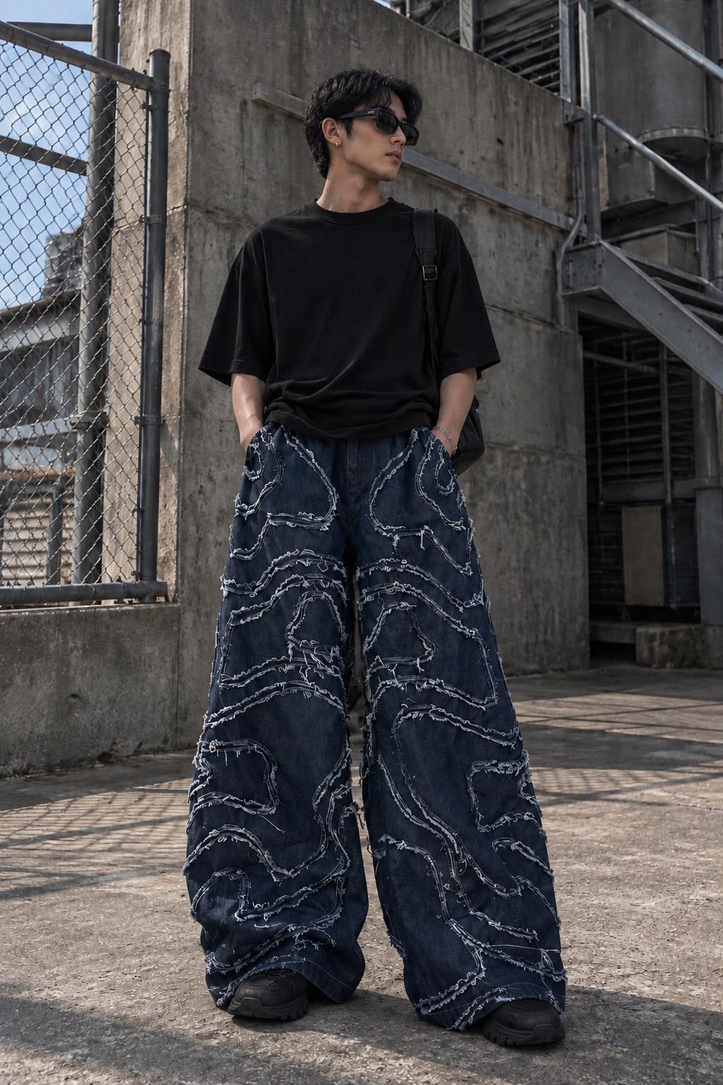 Wave Denim Pants