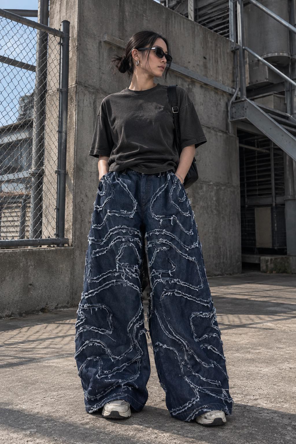 Wave Denim Pants