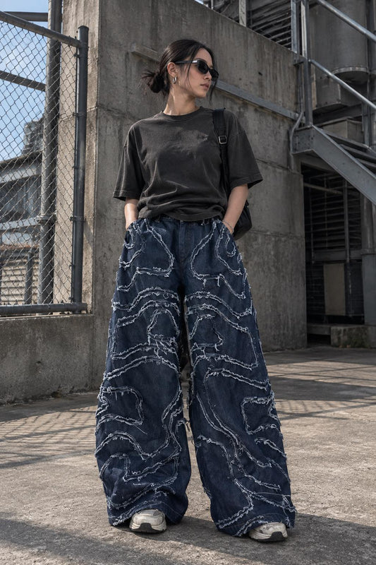 Wave Denim Pants